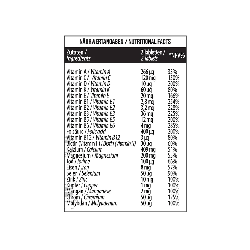 All Vitamins 60 Tablets