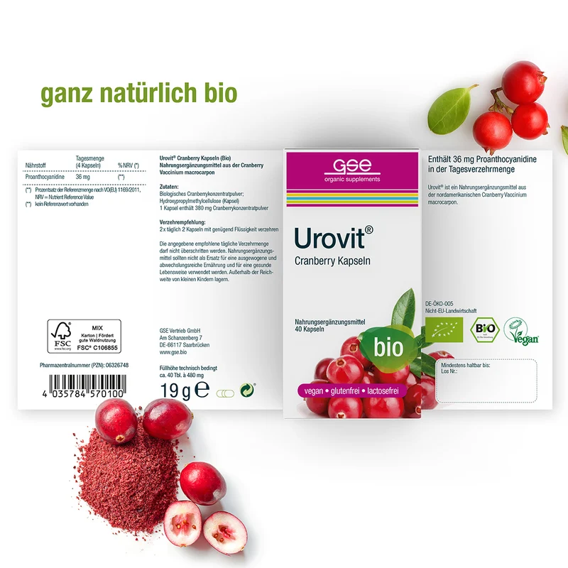 Urovit®-cranberry en gélules (bio)