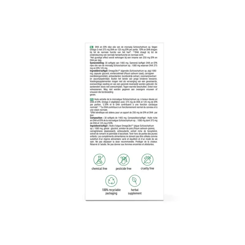 Purasana Vegan omega-3 1080 mg 30 softgels