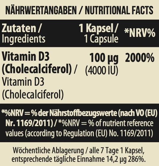 D3 4000 IU 120 softgels