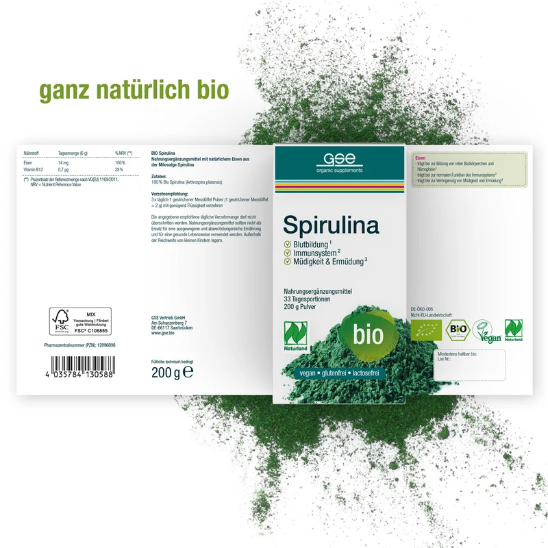 Spiruline bio Naturland (poudre)