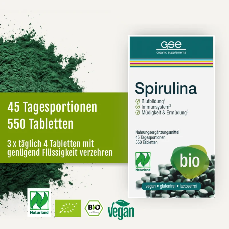 Spiruline bio Naturland (comprimés)