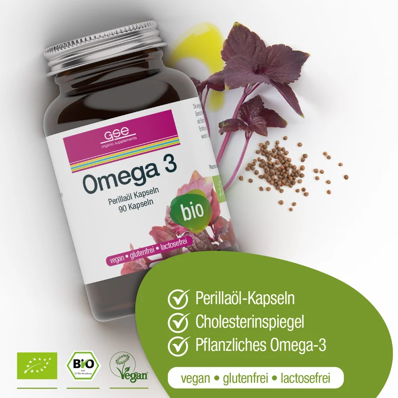 Gélules d'huile de périlla oméga 3 (bio)