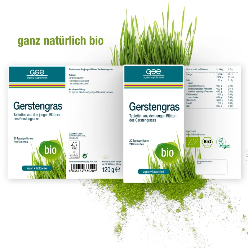 Comprimés d'herbe d'orge (bio)