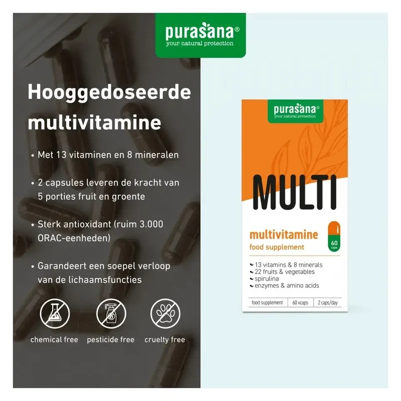 Purasana multi vitamine 60 vcaps
