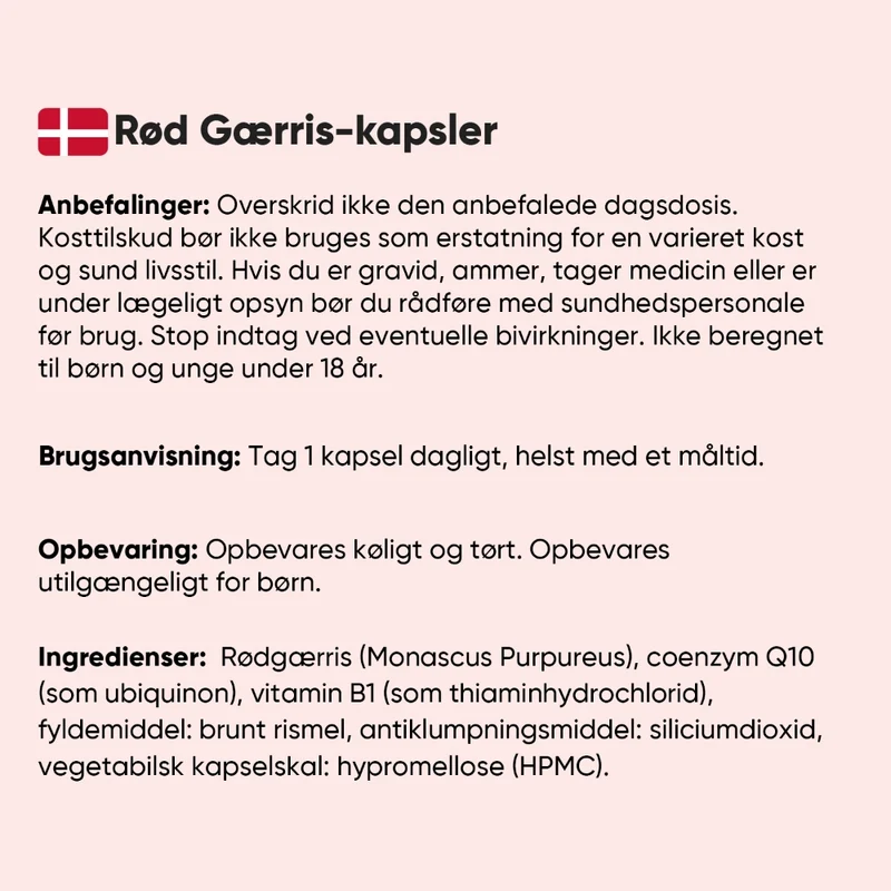 Rød Gærris 290mg