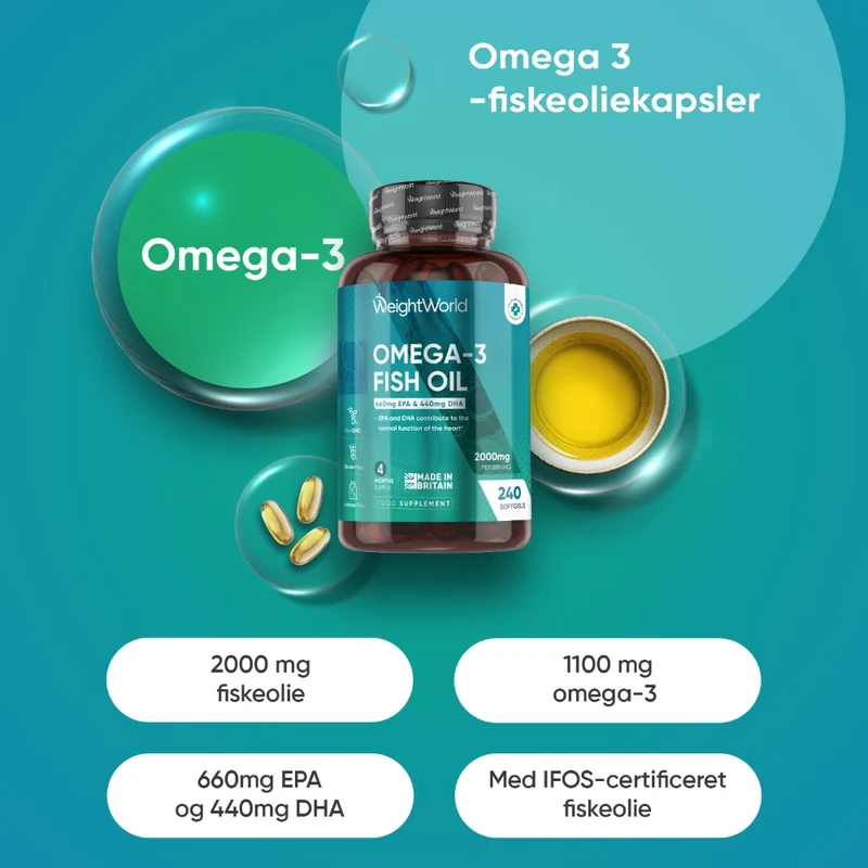 Omega-3 Fiskeolie 2000mg