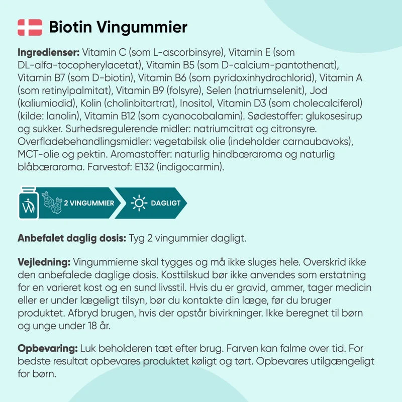 Biotin Vingummier 5000 mcg