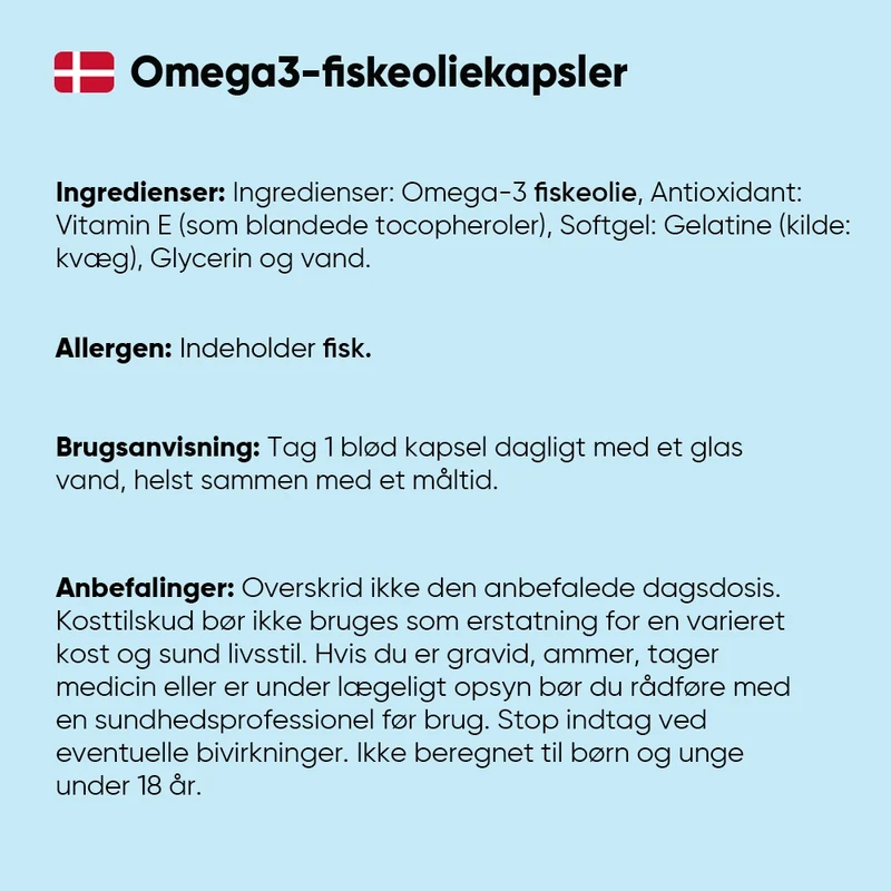 Omega 3 Fiskeolie 1000mg