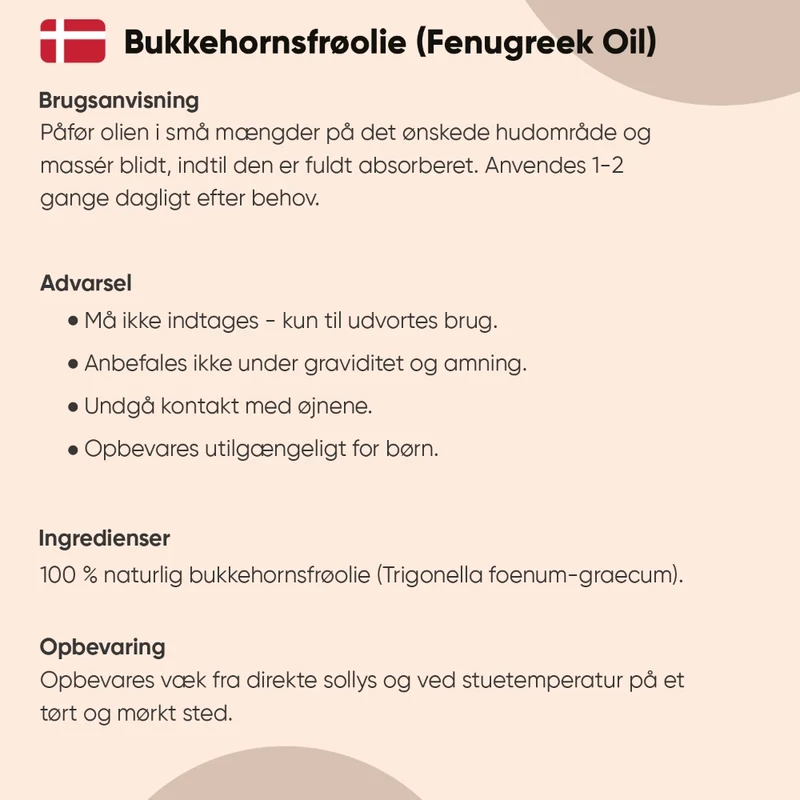 100% Ren Koldpresset Bukkehornsolie