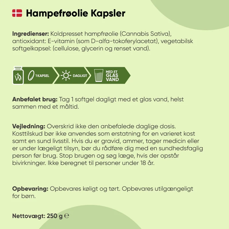 Hampefrøolie 1000mg