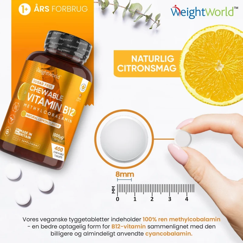 B12-Vitamin Tyggetabletter 1000 mcg
