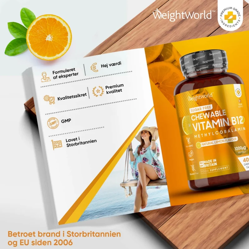 B12-Vitamin Tyggetabletter 1000 mcg