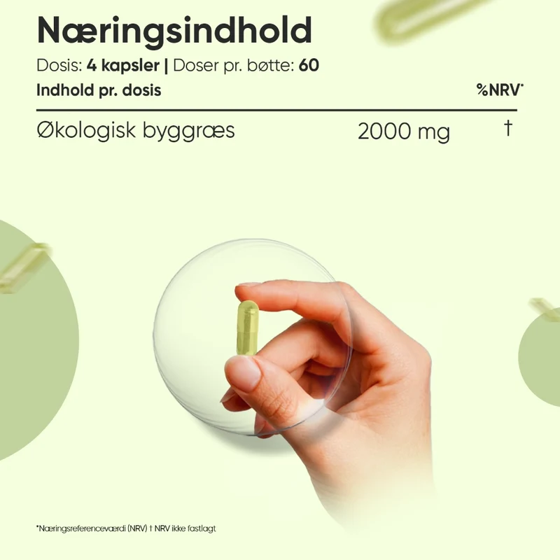 Øko Byggræs Kapsler 2000mg