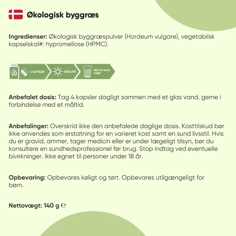 Øko Byggræs Kapsler 2000mg