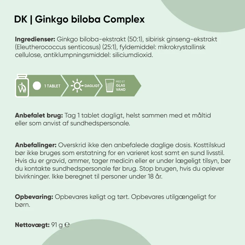 Ginkgo biloba + ginseng 6600 mg
