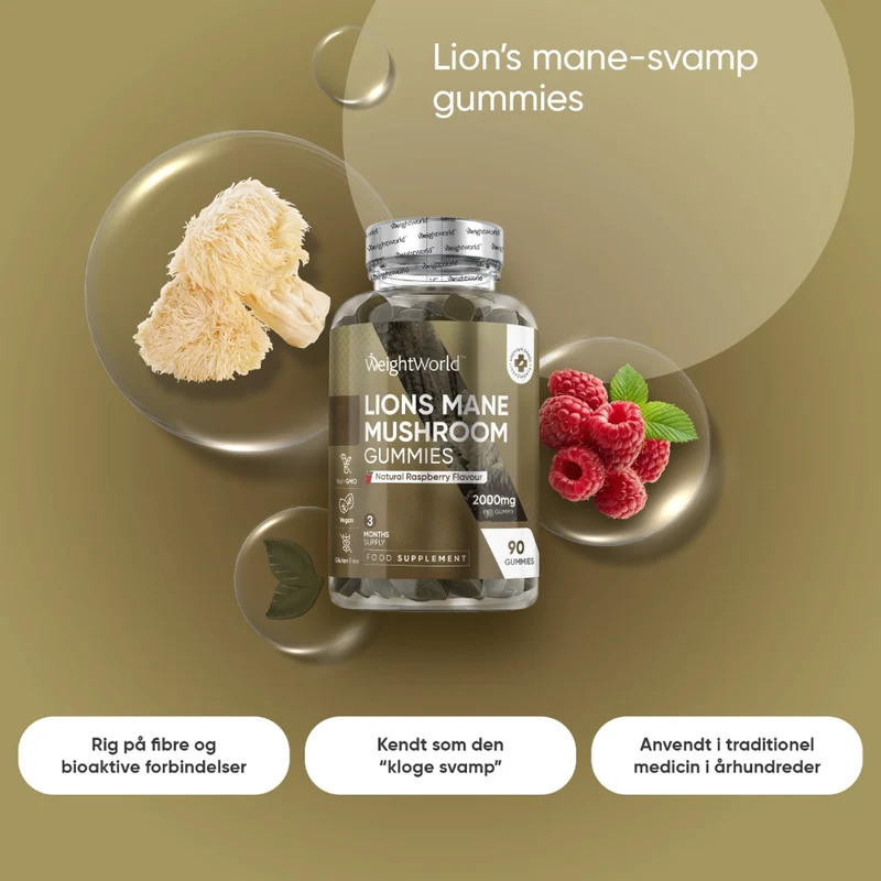 Lion's mane vingummier (2000mg)