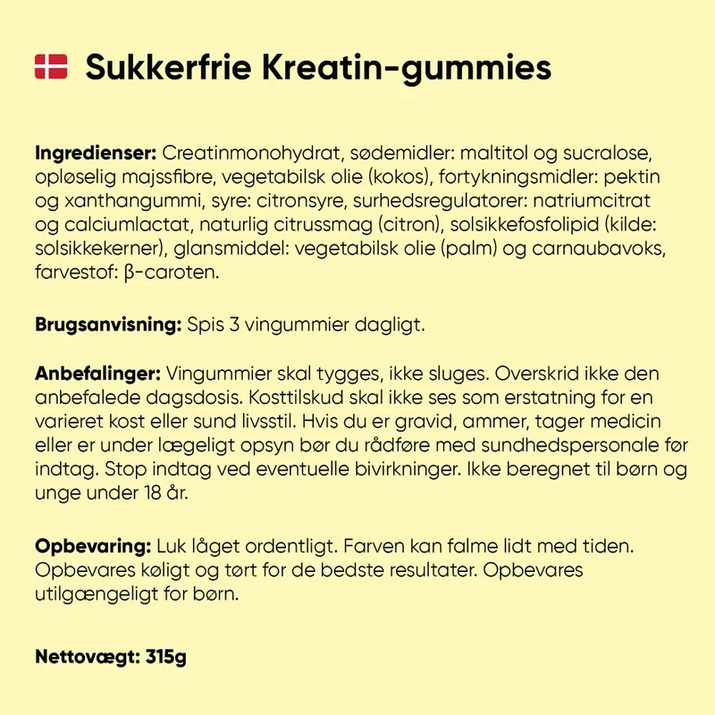 Kreatin Vingummier 5000 mg