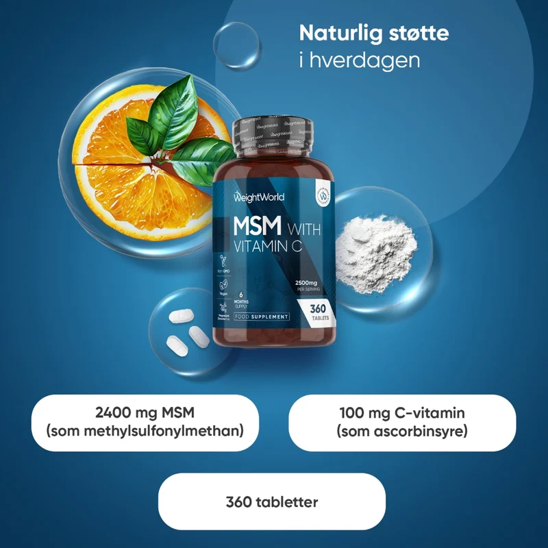 MSM med C-vitamin 2500 mg