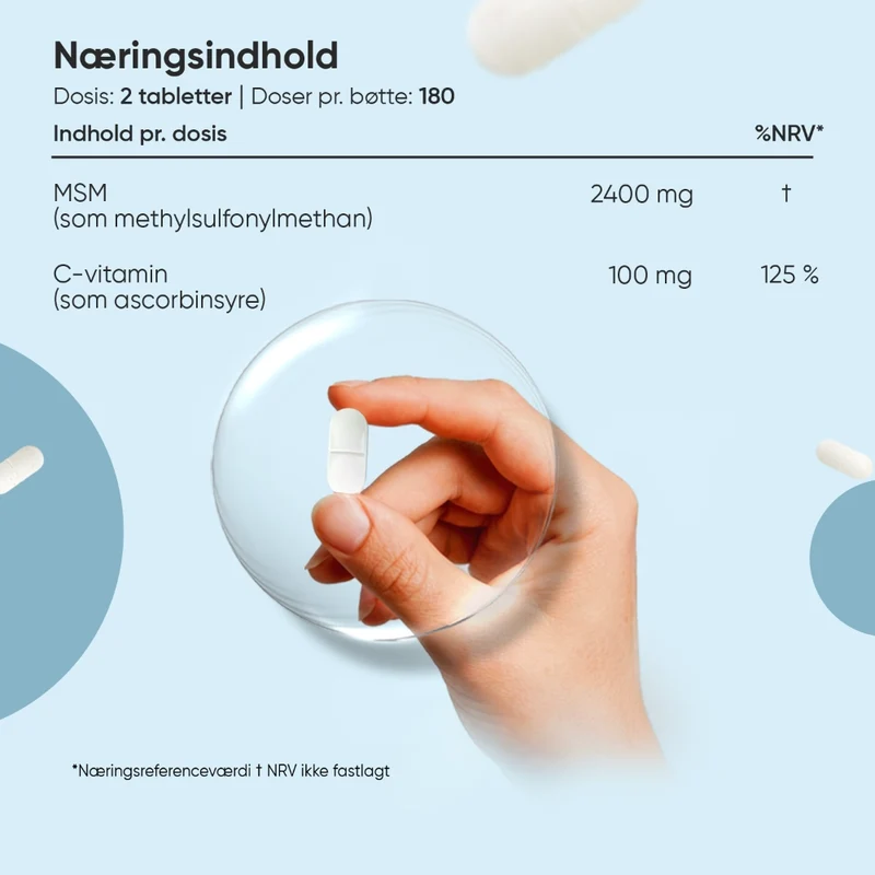 MSM med C-vitamin 2500 mg
