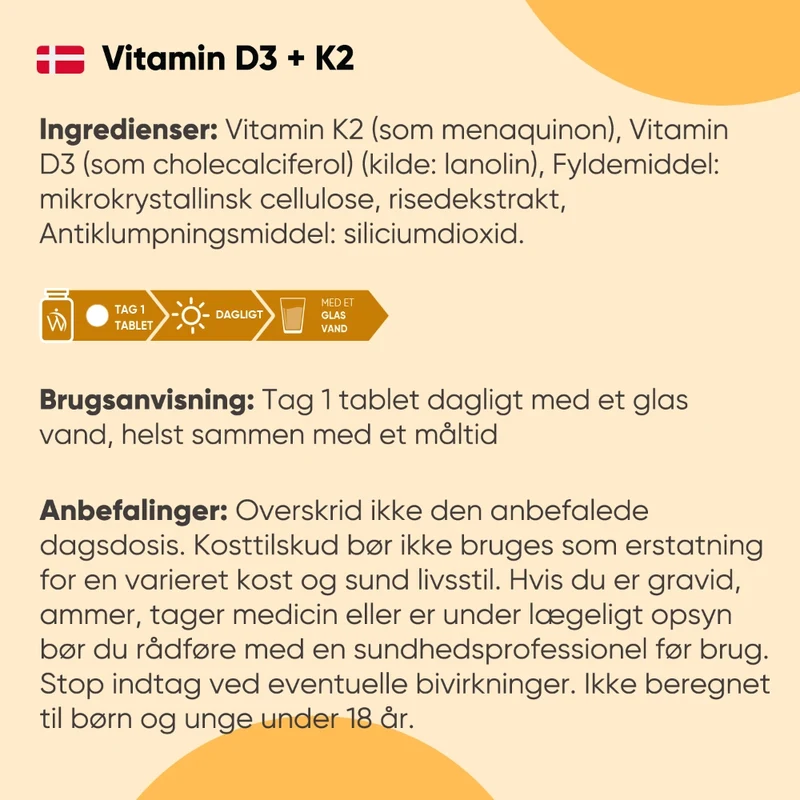 Vitamin D3 + K2-tabletter