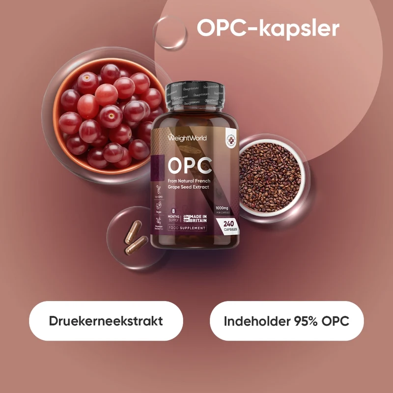 Vindruekerneekstrakt (OPC) 1000mg