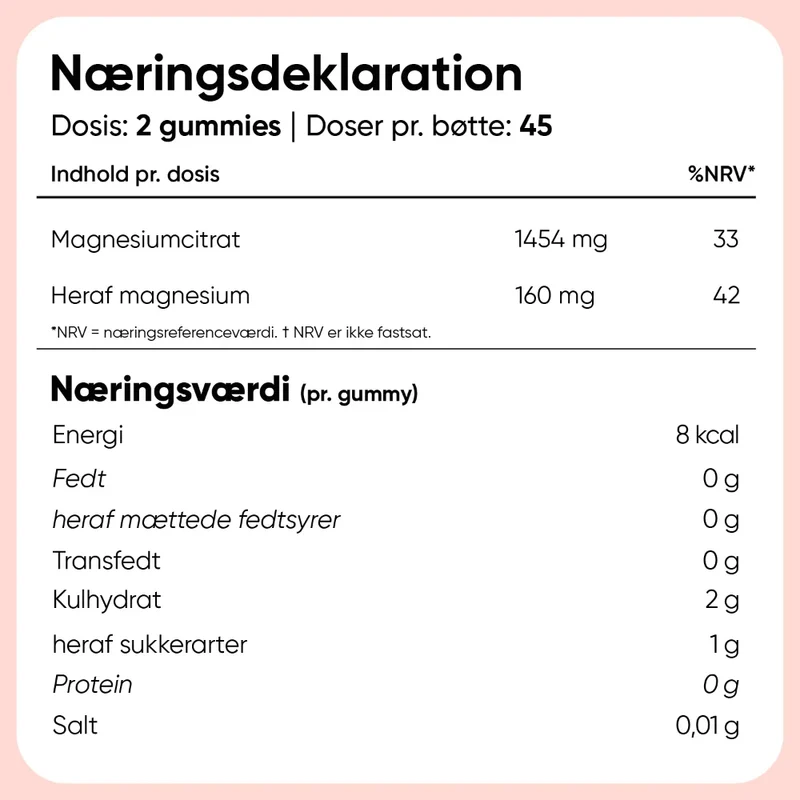 Magnesiumcitrat-gummies 125 mg