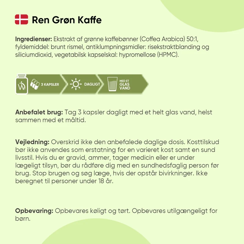 Rent Grøn Kaffe 21000 mg