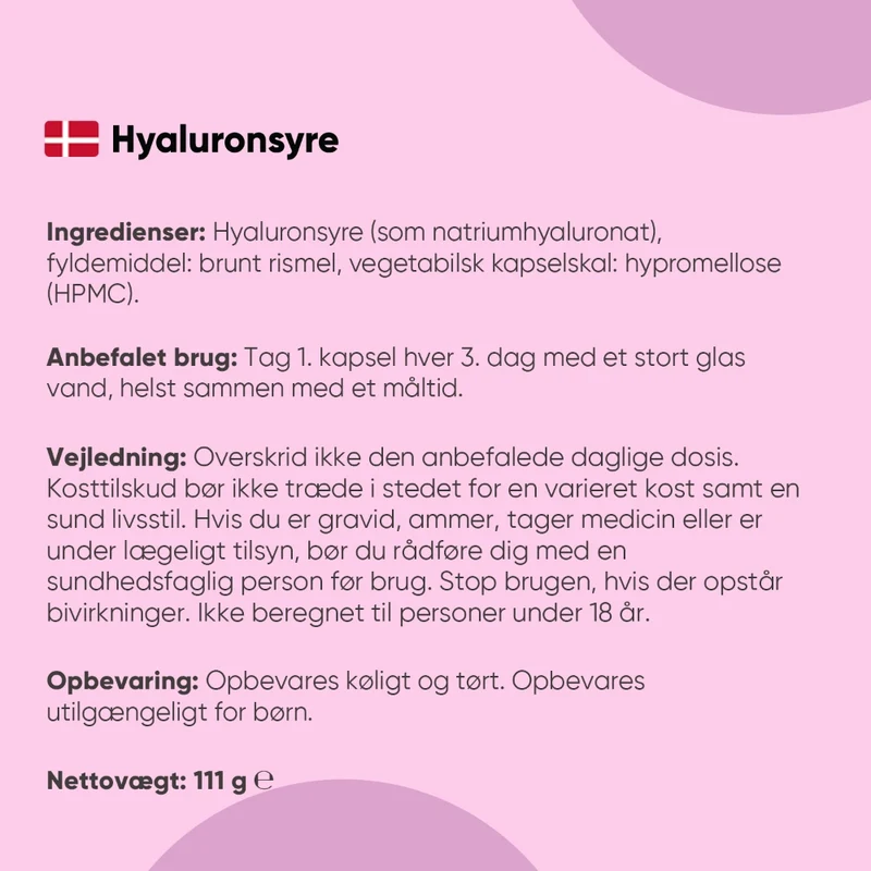 Hyaluronsyre 600 mg