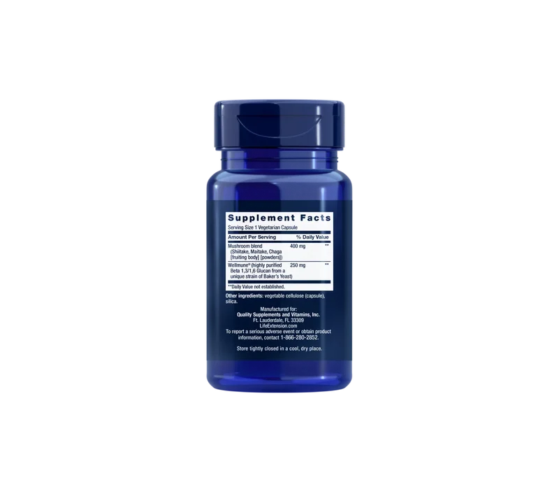 Life Extension Mushroom Immune with Beta Glucans