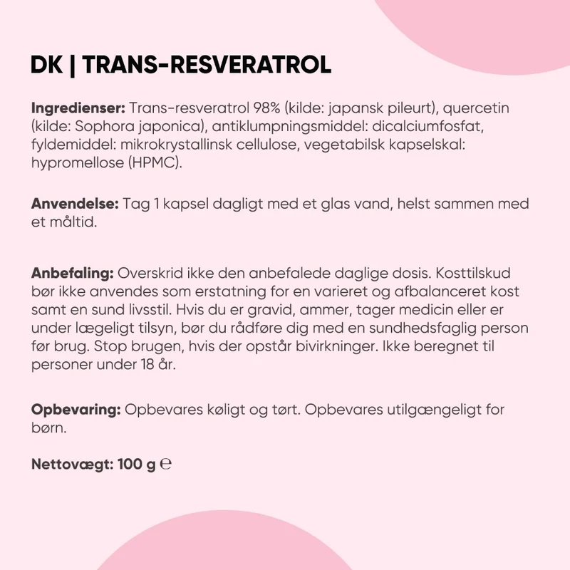 Resveratrol + quercetin 550 mg