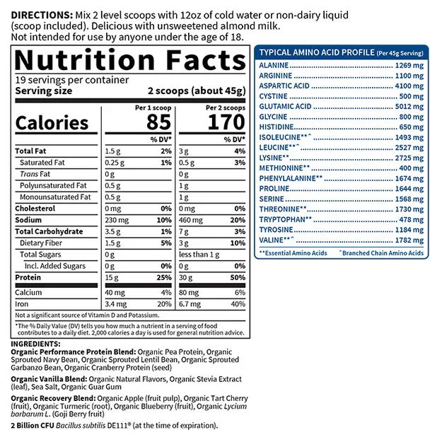Garden of Life SPORT Organic Plant-Based Protein Powder