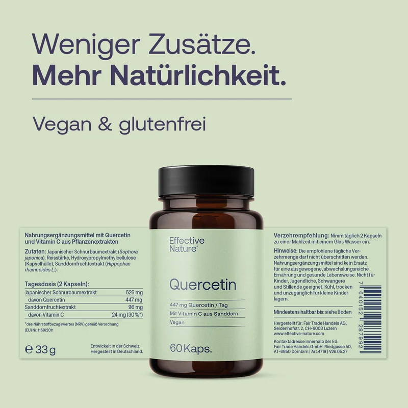 Quercetin mit natürlichem Vitamin C