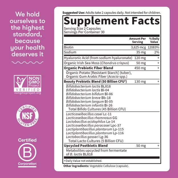 Garden of Life Probiotics Beauty Capsules