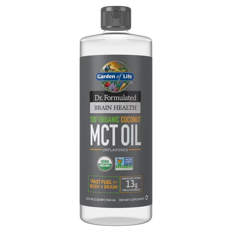 Garden of Life Dr. Formulated Brain Health Organic Coconut MCT Oil Liquid