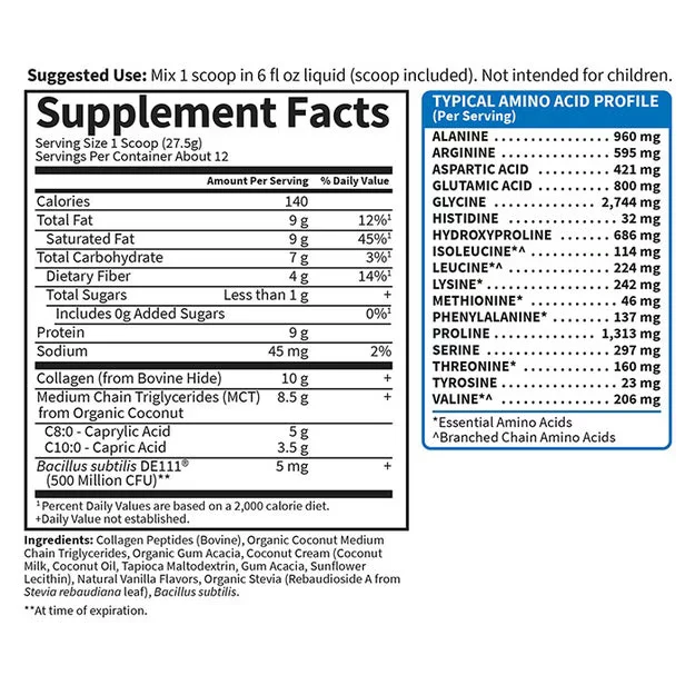 Garden of Life Grass Fed Collagen Creamer Powder