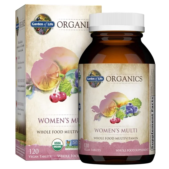 Garden of Life Organics Multi, Whole Food Multivitamin, 120 Tablets