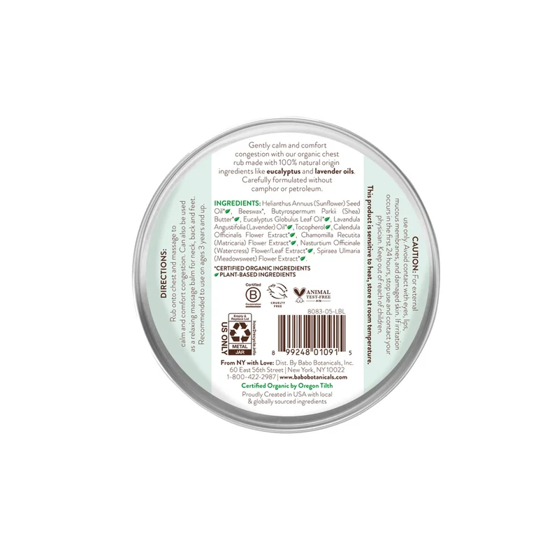 Eucalyptus Remedy Soothing Chest Rub