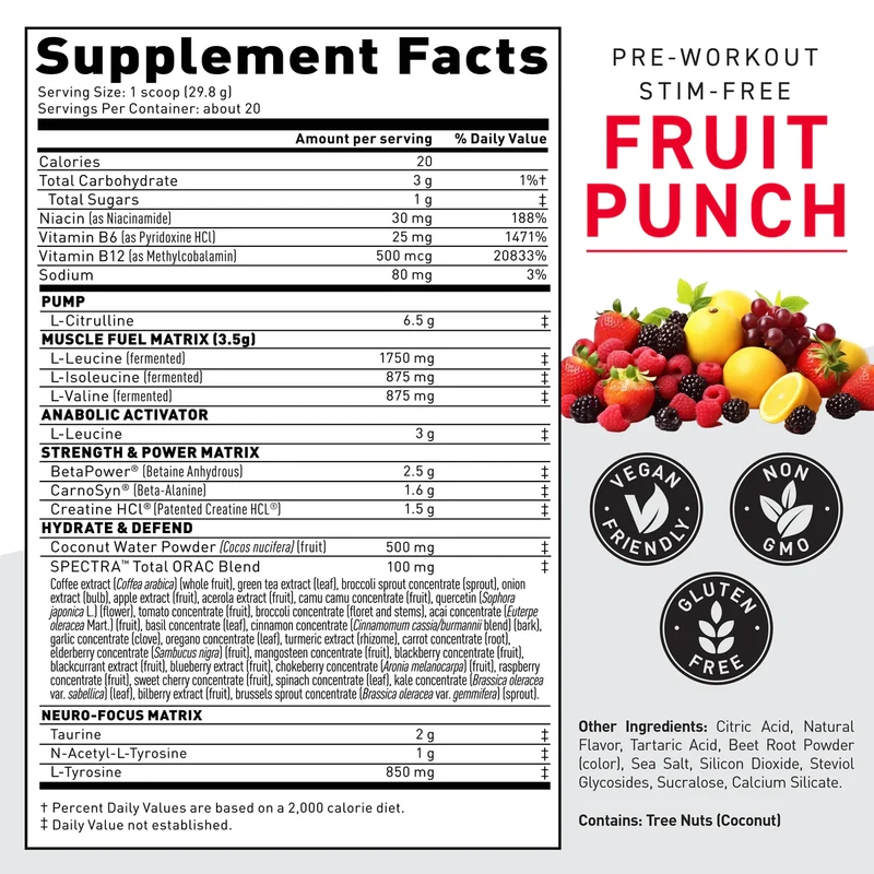 Kaged Pre-workout Powder (Stim Free)