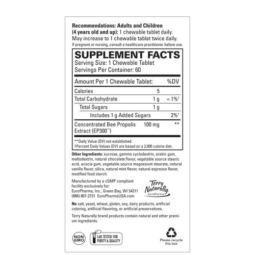 Terry Naturally Propolis Extract Tablets