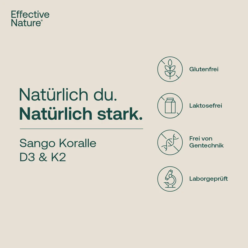 Sango Koralle mit Vitamin D3 und K2