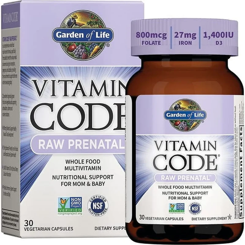 Garden of Life Vitamin Code Raw Prenatal Capsules