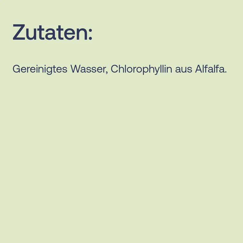 Chlorophyll Tropfen