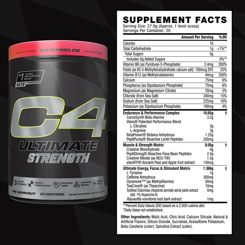 Cellucor C4 Ultimate Strength Pre-workout Powder