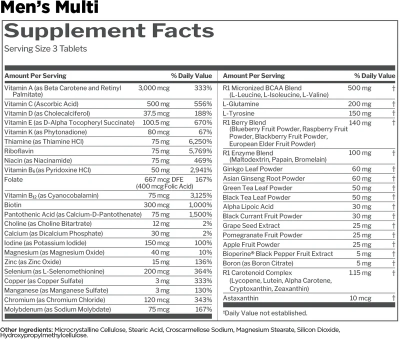 Rule 1 Train Daily Multivitamin