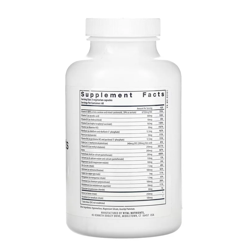Multi-Nutrients NO Iron, NO iodine