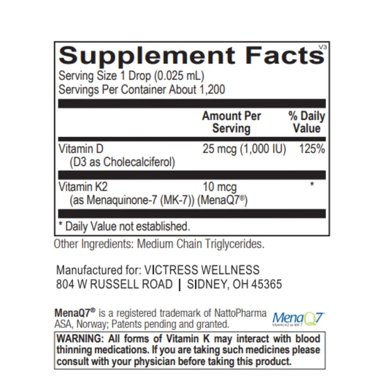 Vitamin D3 with K2 Liquid