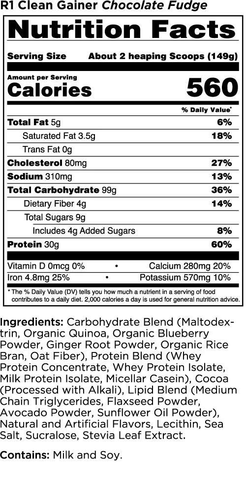 Rule 1 Clean Gainer Protein