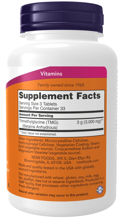 NOW TMG Betaine Tablets