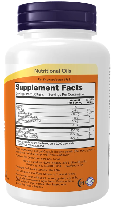 NOW Super Omega 3-6-9 (90 softgels)